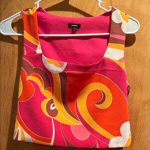 Express Women's Vibrant Swirl Tank Top